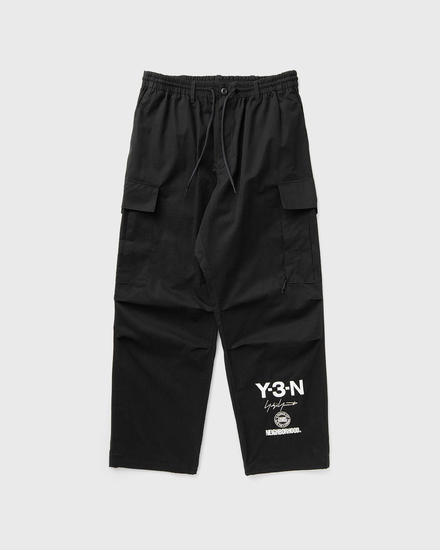 Cargo nohavice Y-3 Y-3-N Yohji Yamamoto NEIGHBORHOOD Relaxed Fit Drawstring Multi-Pocket Cargo Pants Čierna | JW7003, 0