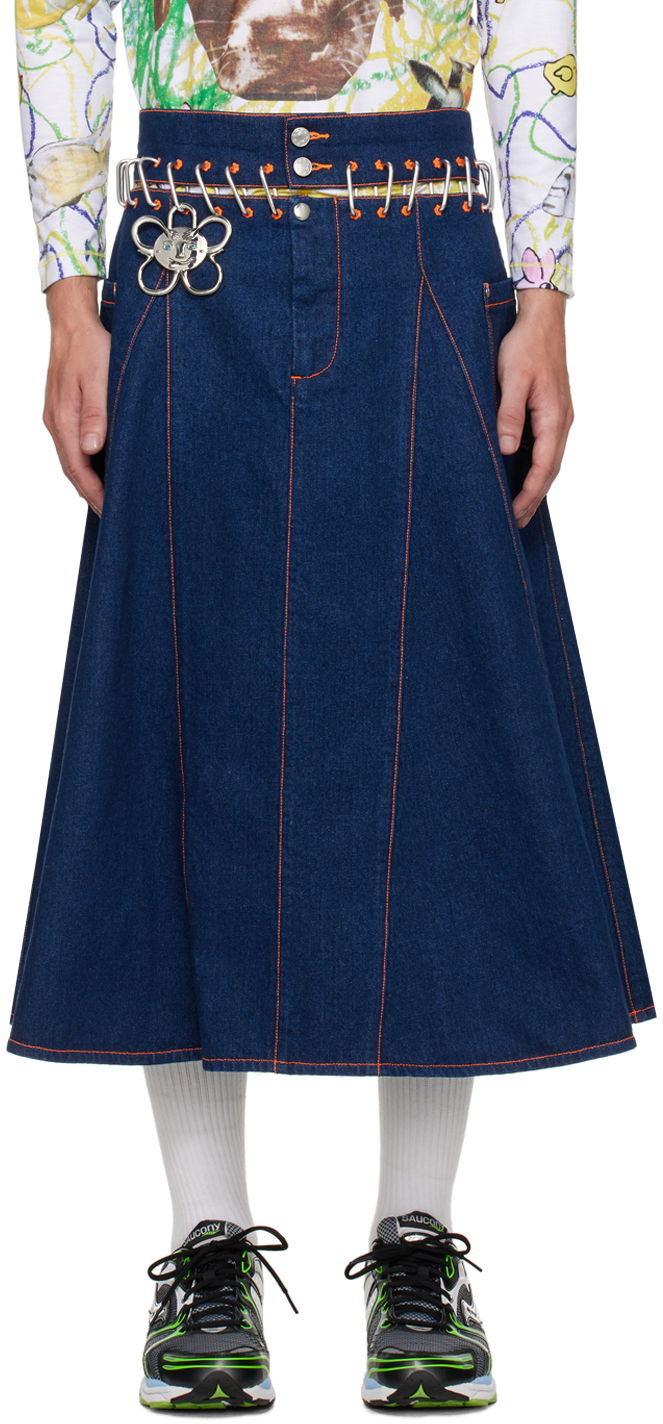 Chopova Lowena Nosebutter Denim Midi Skirt