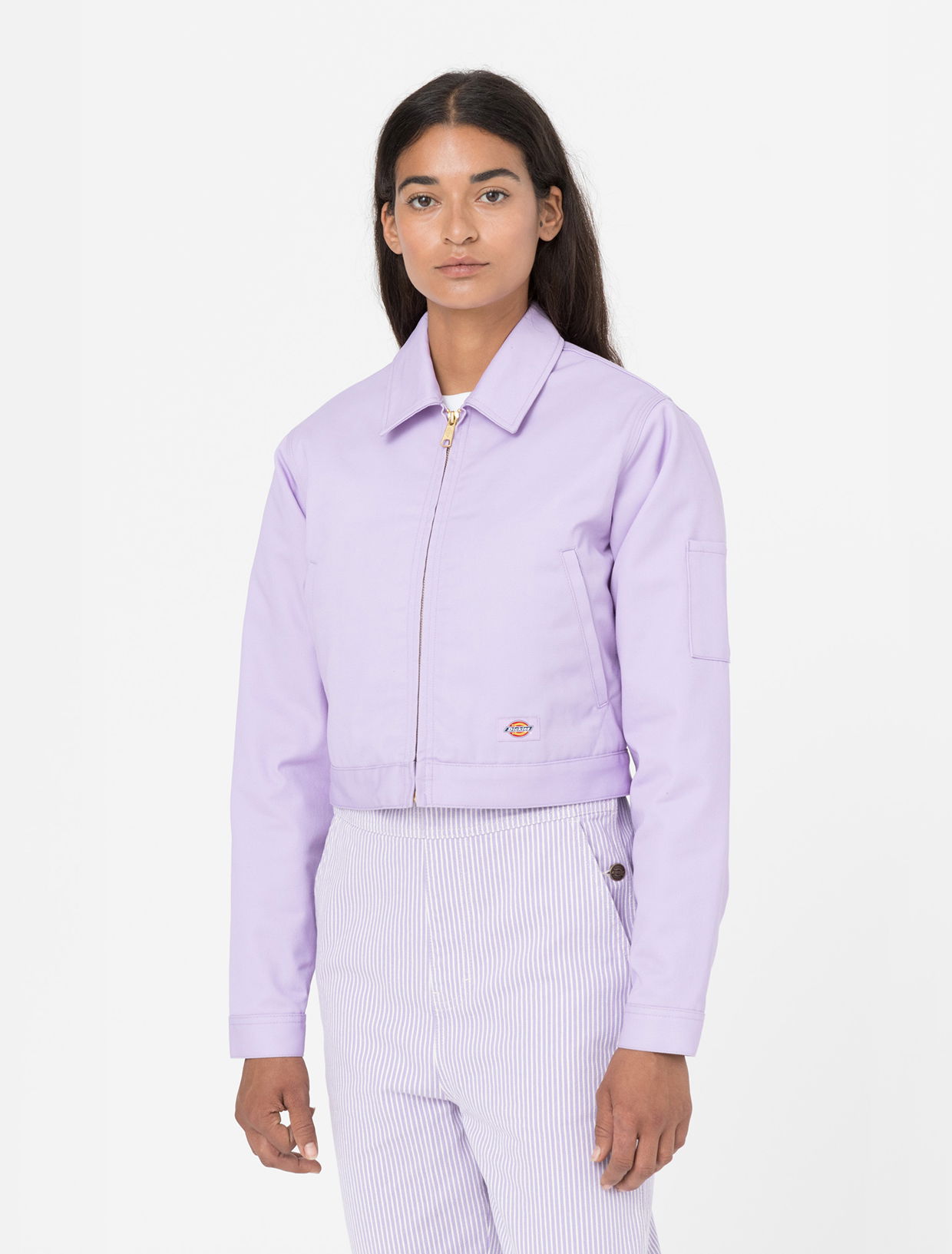 Bunda Dickies Lined Eisenhower Cropped Jacket Fialová | 0A4XKC, 0