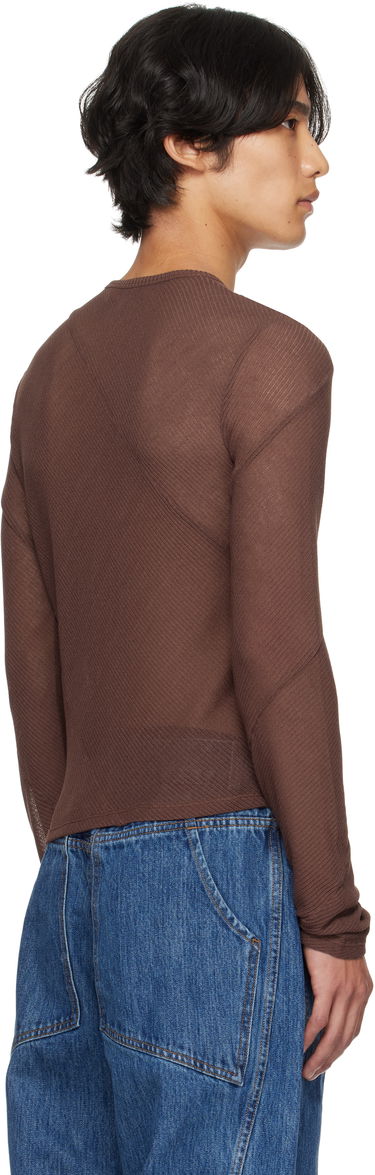 Tričko Eckhaus Latta Eckhaus Latta Spiral Long Sleeve T-Shirt Hnedá | 1107-EL-PF25-W, 2