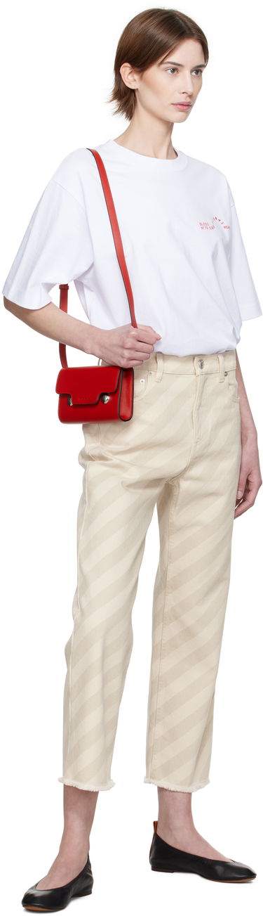 Džínsy Marni Marni 5-Pocket Striped Cropped Jeans Béžová | PAJD0425Y0 USCX37, 3