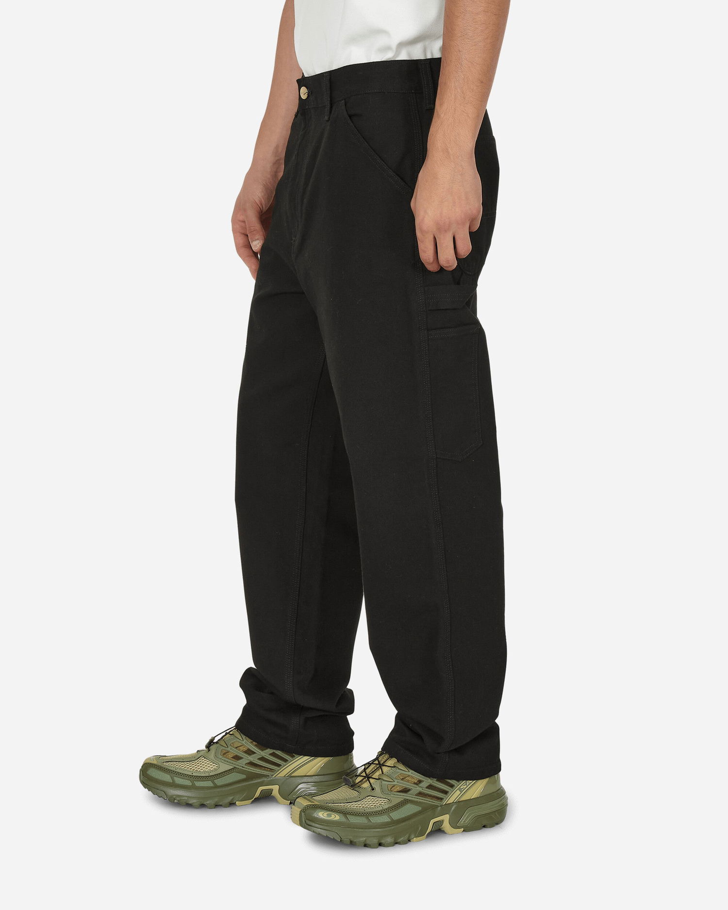 Nohavice a džínsy Carhartt WIP Single Knee Black Vínová | I031497_89_02, 1