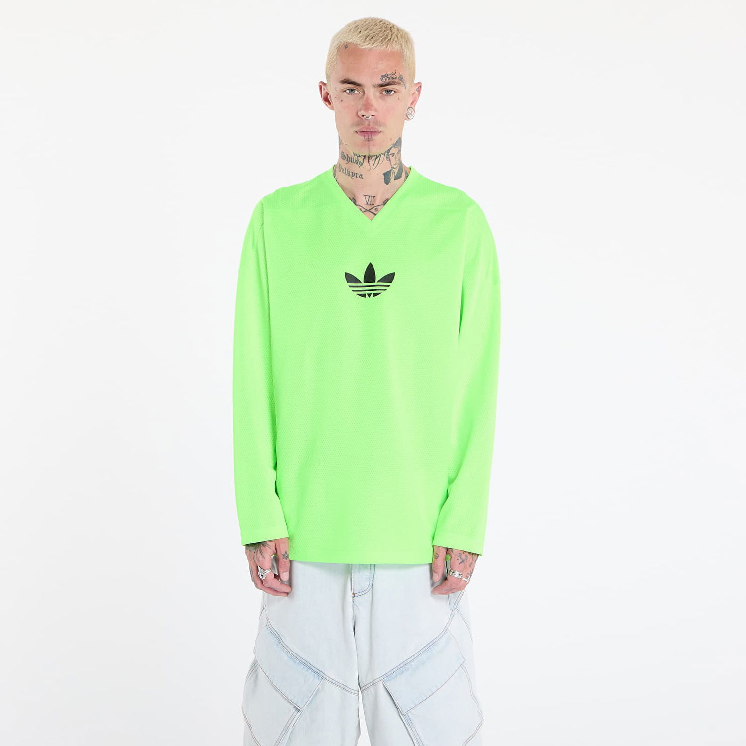 Tričko adidas Originals Adicolor Mesh Long Sleeve Tee Zelené | JW8379, 0