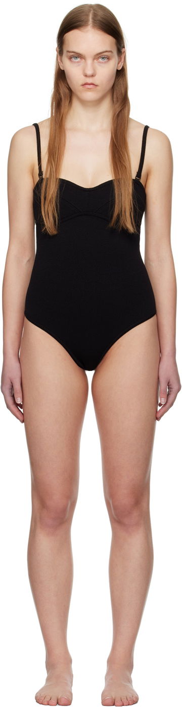 Body Bottega Veneta Textured Bodysuit Čierna | 782623 V40F0, 0