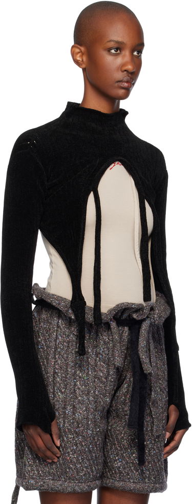 Sveter Ottolinger Ottolinger Knit Strap Long Sleeve Sweater Čierna | 707302, 1