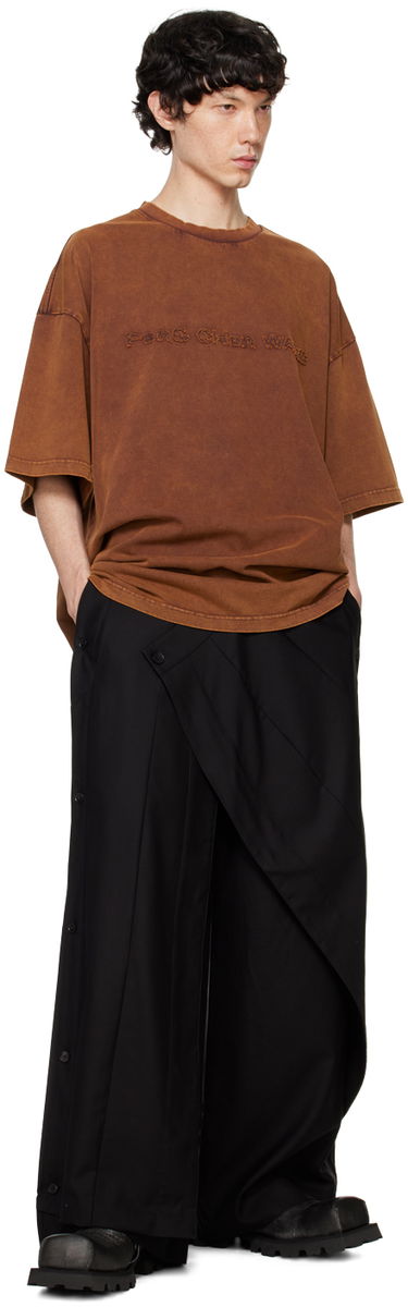 Tričko Feng Chen Wang Feng Chen Wang Washed Logo T-Shirt Hnedá | FUF18TS07, 3
