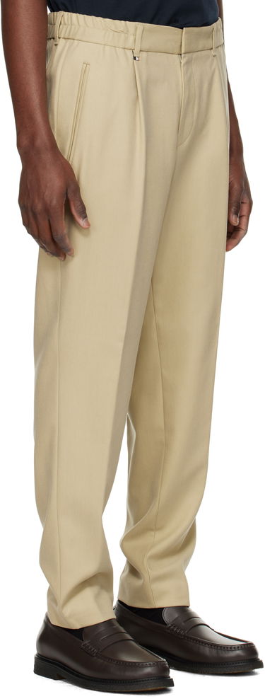 Nohavice BOSS BOSS Pleated Trousers Béžová | 50534995, 1