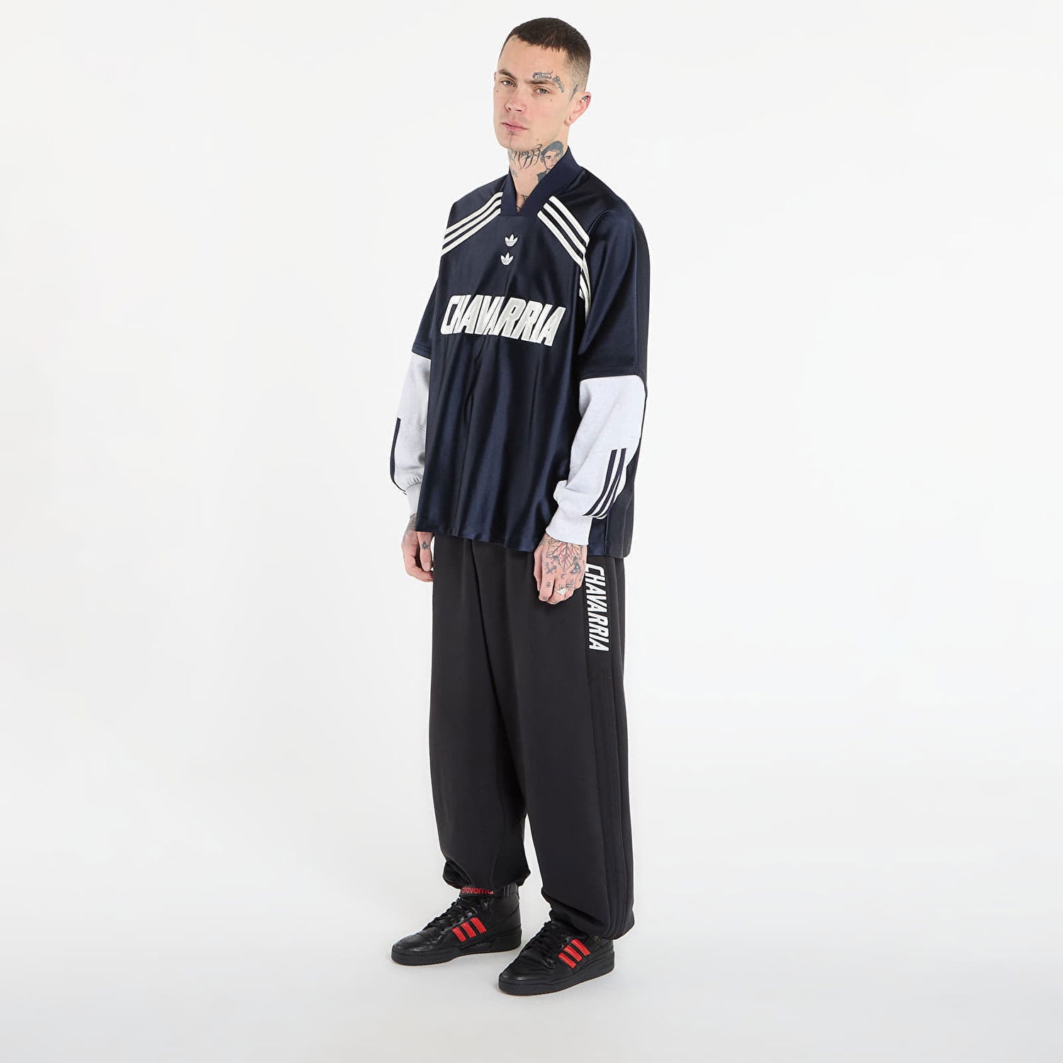 Dres adidas Originals Willy Chavarria Dazzle Ls Long-Sleeve Top Navy | KD1799, 0