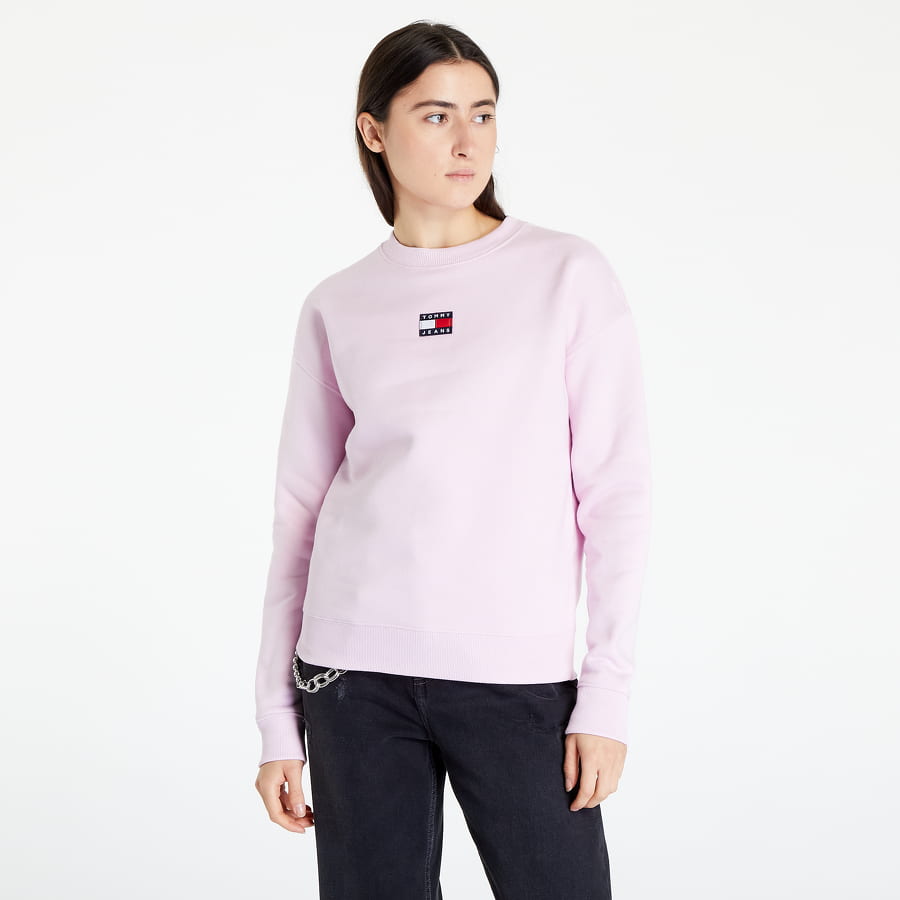 Mikina Tommy Hilfiger JEANS Tommy Center Bad Sweatshirt Ružová | DW0DW10402 TOB, 0