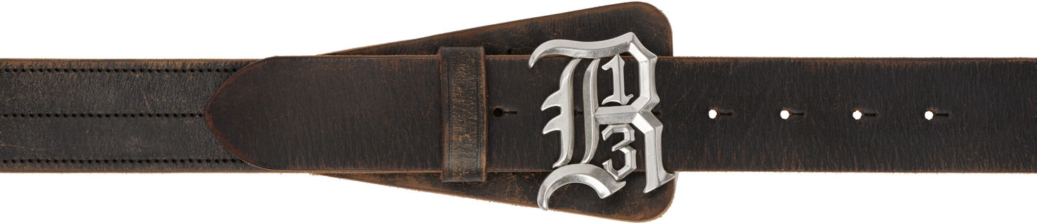 Opasok R13 Logo Buckle Belt Hnedá | R13WA055-A009, 0