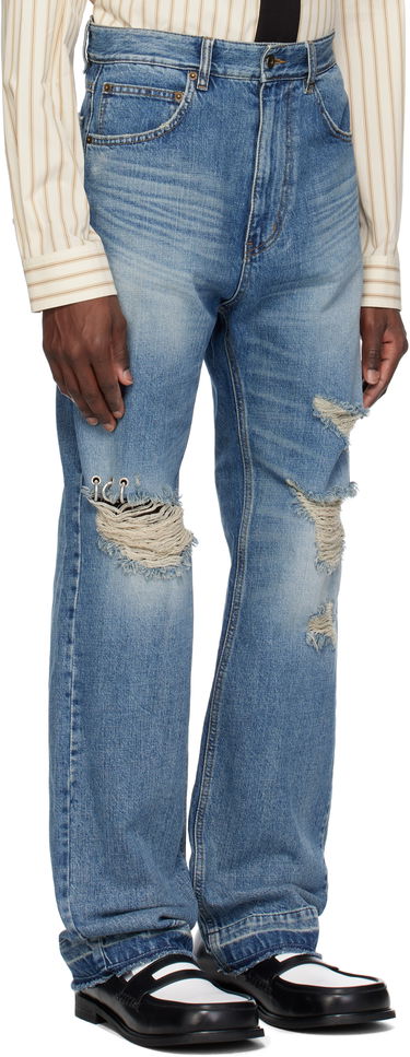 Džínsy We11done We11done Distressed Jeans Modrá | WD-DP0-25-333-M-BL, 1