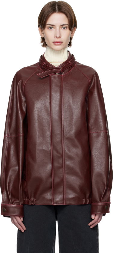 Bunda Maison Margiela MM6 Maison Margiela Sports Faux-Leather Jacket Vínová | S62AN0148 M35455, 0
