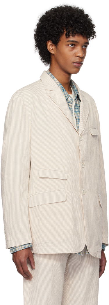 Bunda Engineered Garments Engineered Garments Andover Striped Blazer Šedá | 25S1D006, 4