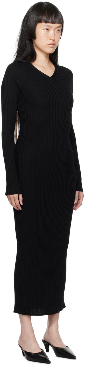 Šaty TOTEME TOTEME Ribbed Knit Midi Dress Čierna | 234-WRTWDR154-YA0008, 1