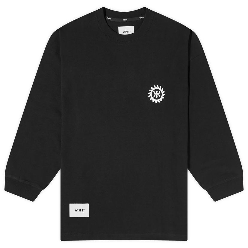 Tričko WTAPS 19 Long Sleeve Printed Čierna | 241ATDT-CSM19-BLK