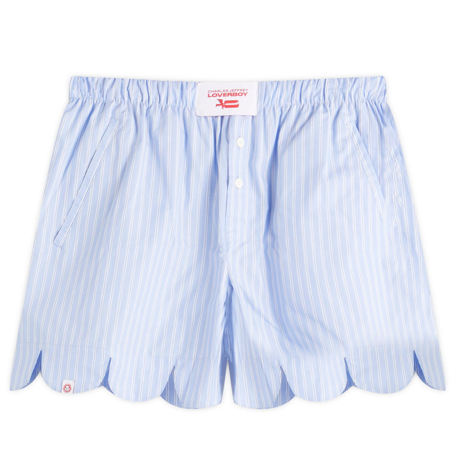 Boxerky Charles Jeffrey Loverboy Charles Jeffrey Loverboy Women's Scalloped Boxer Shorts, Large Modrá | 054030402, 0