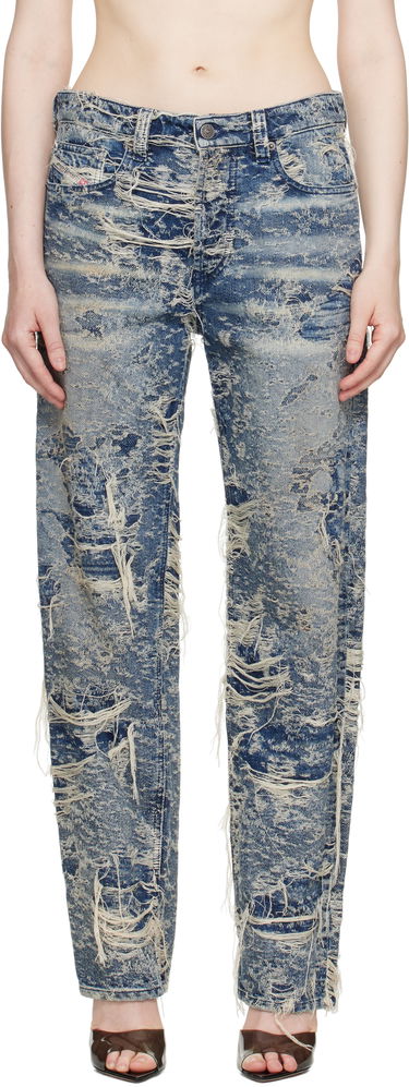 Džínsy Diesel Diesel 1988 D-Ark Regular Fit Distressed Jeans Modrá | A19193 09M04, 0
