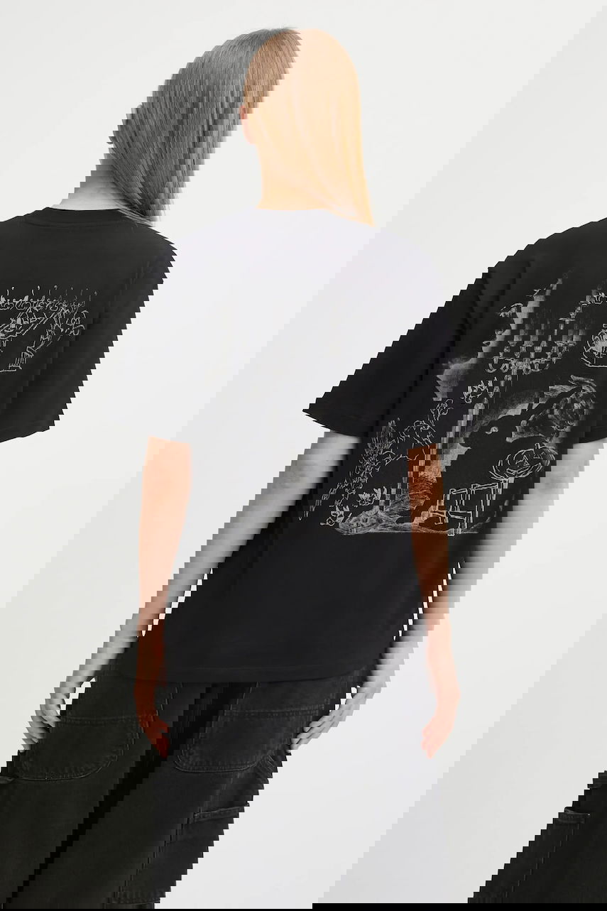 Tričko Carhartt WIP Short Sleeve Okniceok T-Shirt with Gothic-Inspired Back Print Čierna | I035507.89XX, 0