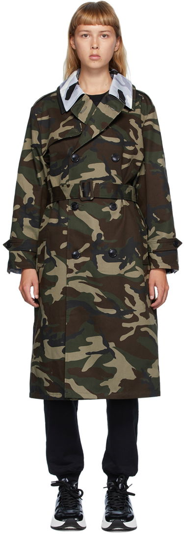 Trenčkot VETEMENTS Vetements Layered Camo Trench Coat Zelené | WAH21JA943, 0