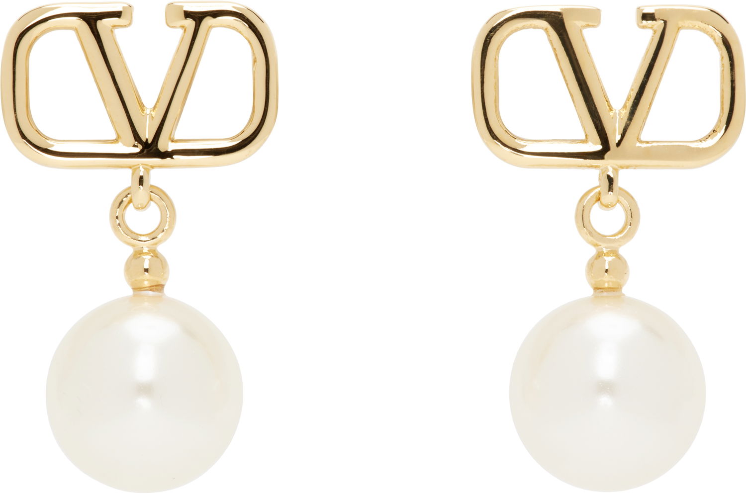 Náušnice Valentino Valentino Garavani VLogo Signature Pearl Drop Earrings Metalická | 6W2J0E36UXM, 0