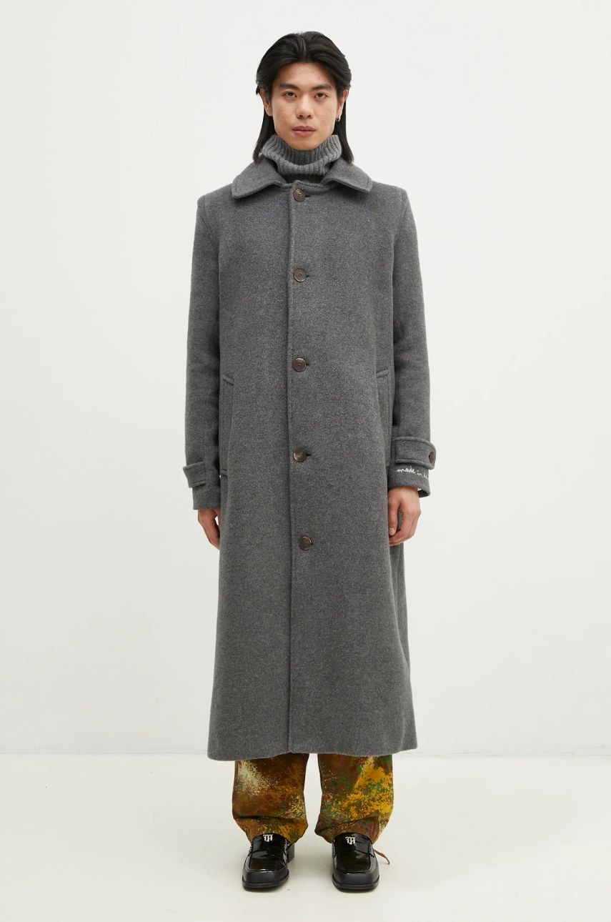 Kabáty Fiorucci Fiorucci Wool Coat Šedá | U01FMOCO244WO01GY01, 0