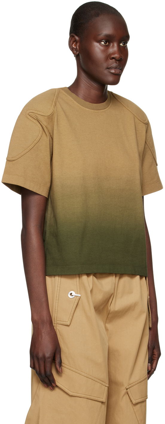 Crop Top Dion Lee Sunfade Gradient Cropped T-Shirt Hnedá | C3090R23, 1
