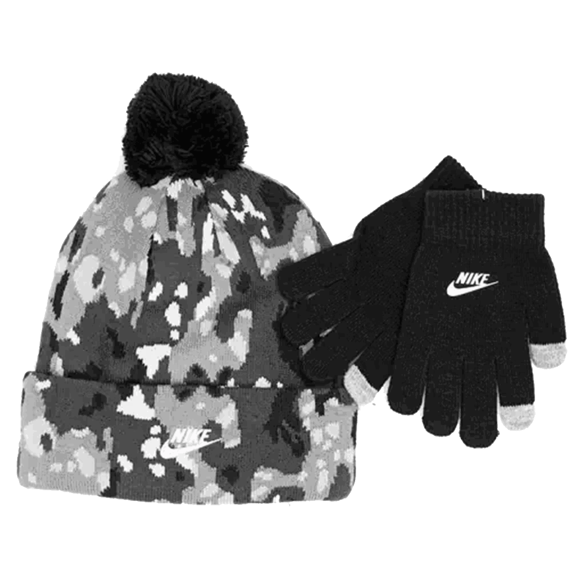 Rukavice Nike Nike Club Apex Camo Print Beanie and Gloves Set Rôznofarebný | 9A3095-023, 0