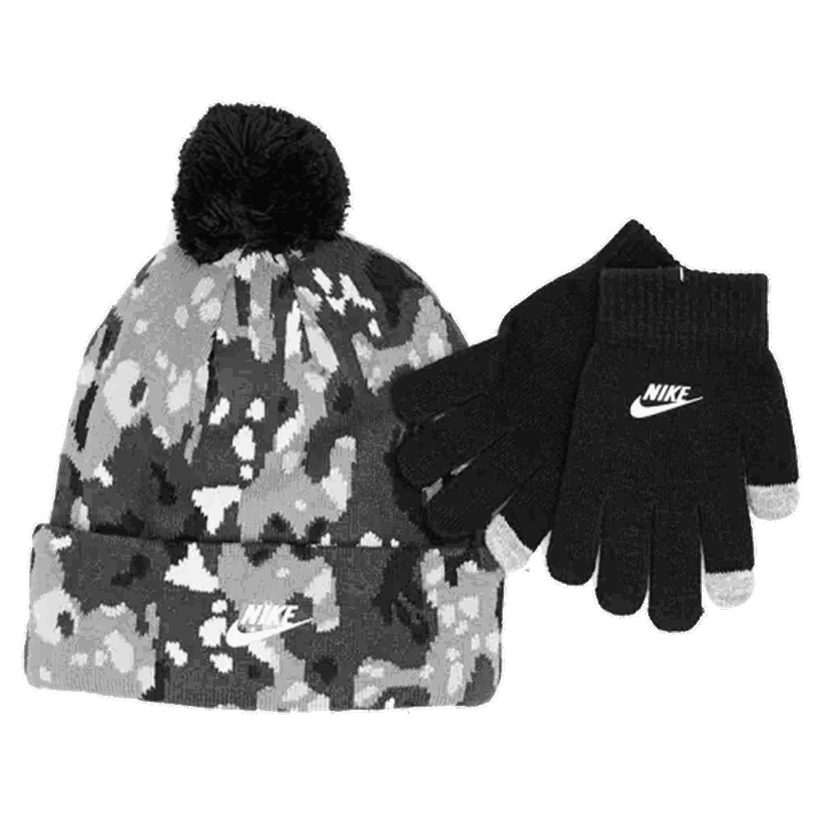 Rukavice Nike Nike Club Apex Camo Print Beanie and Gloves Set Rôznofarebný | 9A3095-023