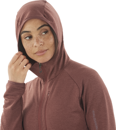 Mikina Salomon ESSENTIAL LIGHTWARM Hoodie Hnedá | lc2278300, 2