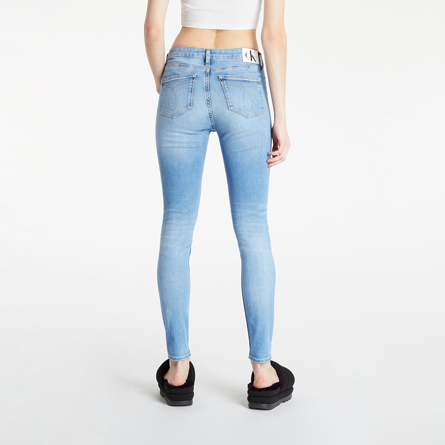 Džínsy CALVIN KLEIN Jeans Mid Rise Skinny Jeans Denim Modrá | J20J218619 1A4, 1