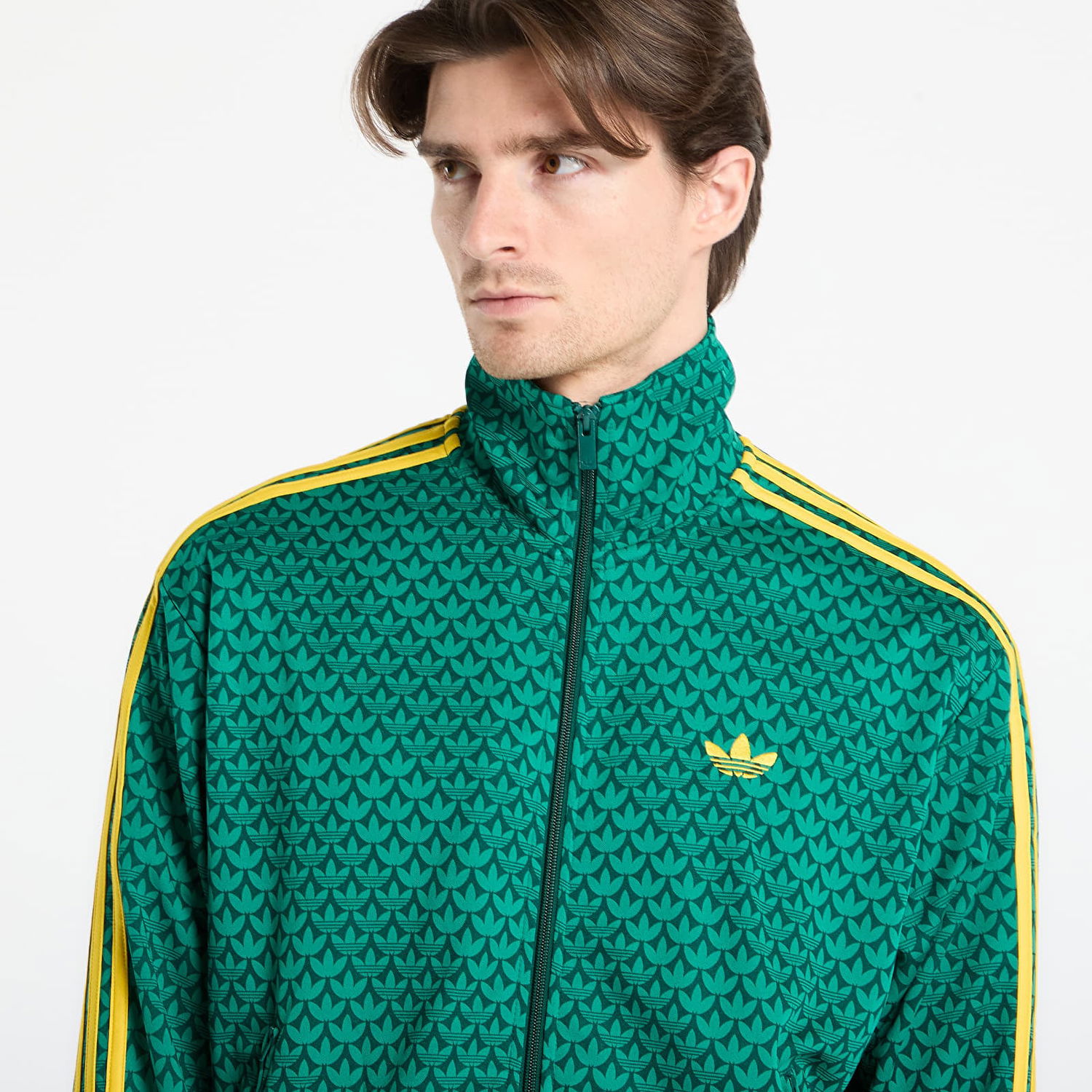 Súprava adidas Originals Firebird Tt All-Over Trefoil Print Track Jacket Zelené | KD0382, 1