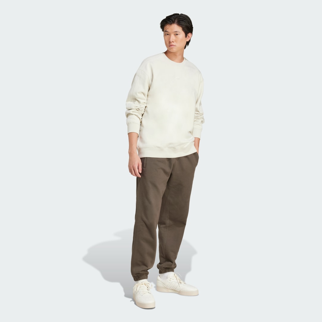 Mikina adidas Performance Premium Essentials Crewneck Sweatshirt Béžová | JD3304, 1