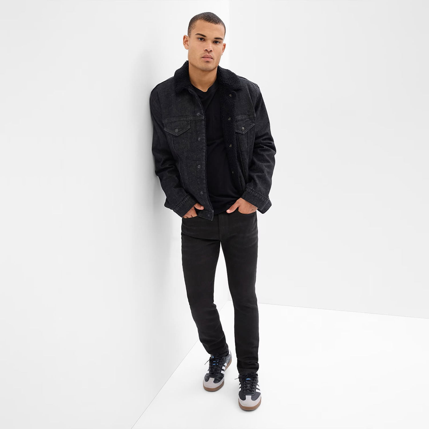 Nohavice GAP Denim Pants Skinny Black Wash Čierna | 747178-00, 0