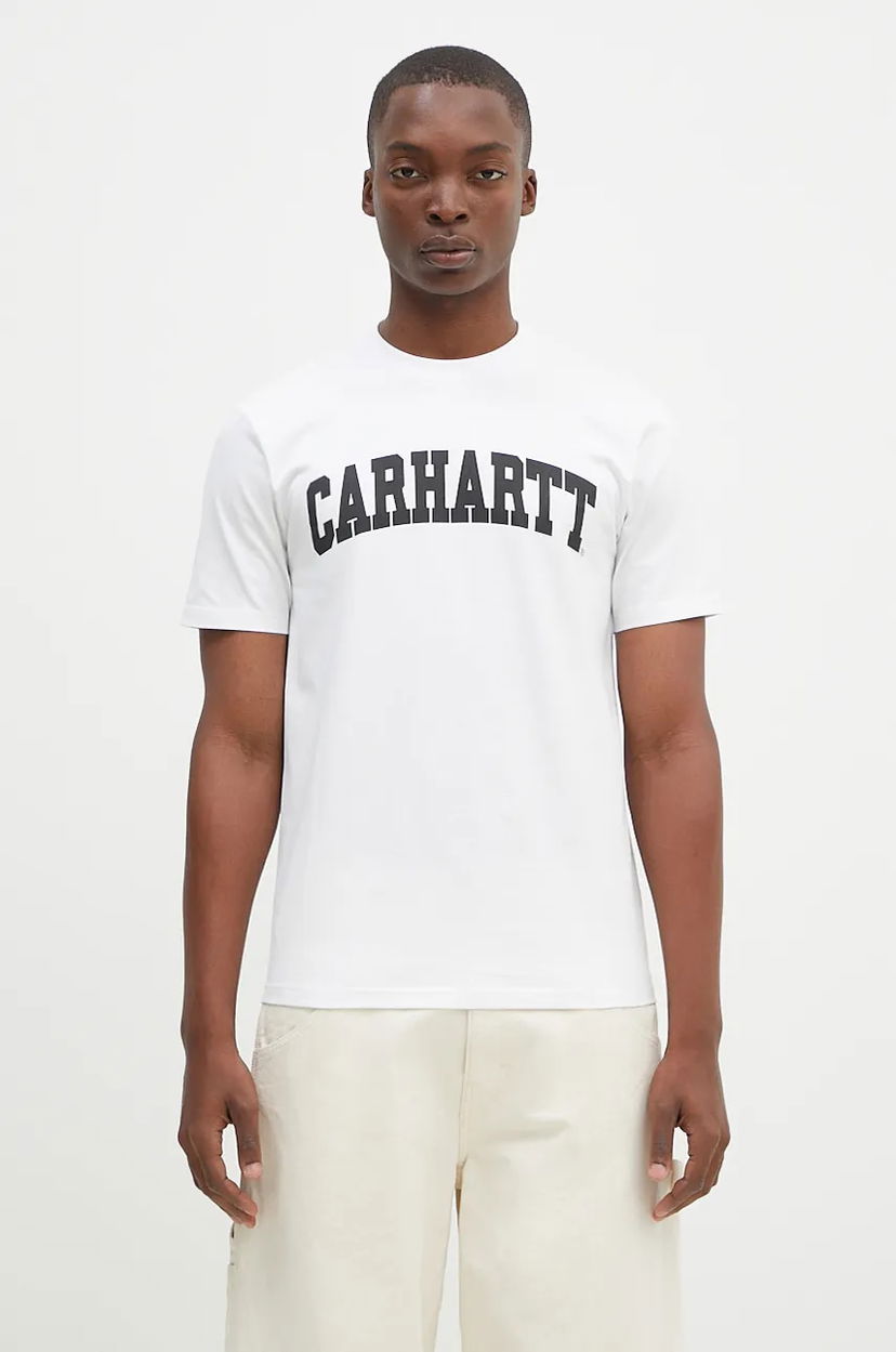 Tričko Carhartt WIP Short-Sleeved University T-Shirt Biela | I034851.00AXX