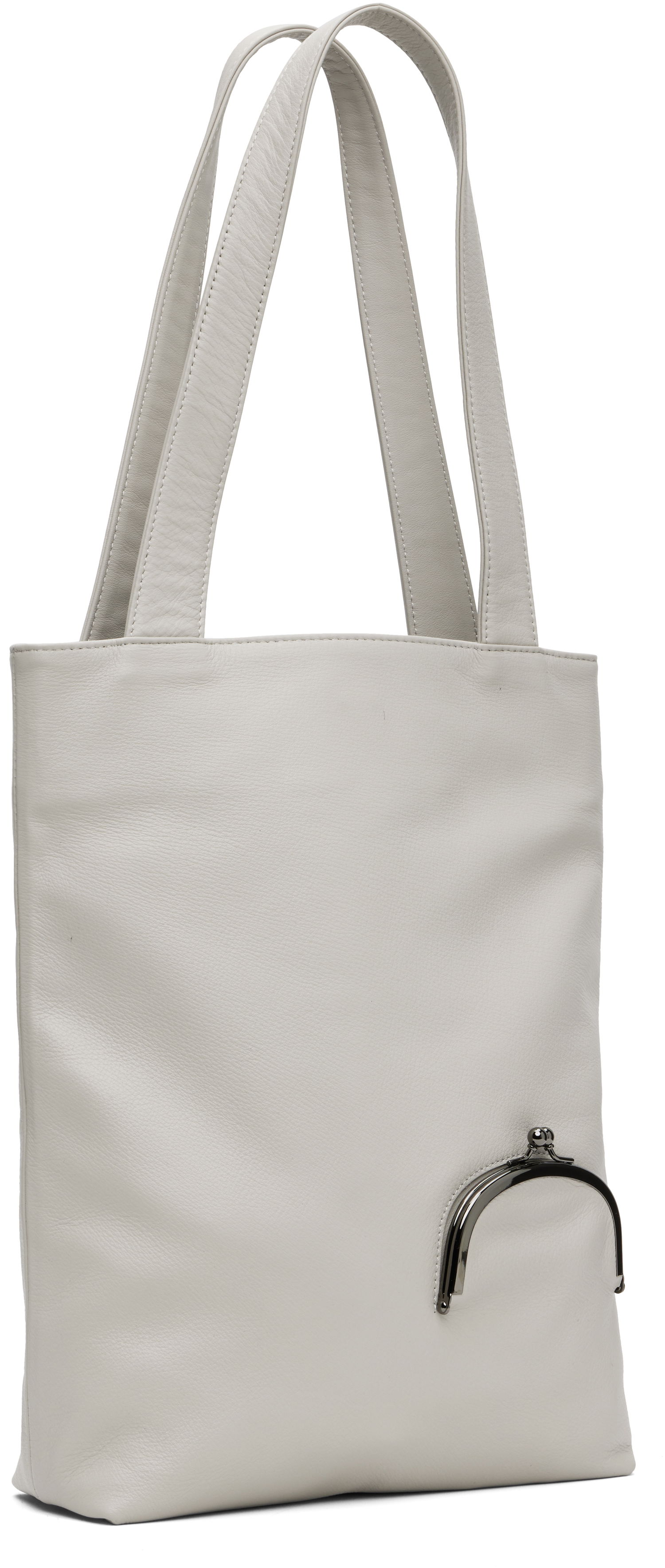 Tote bag Yohji Yamamoto YOHJI YAMAMOTO Clasp Tote Biela | DP-I83-717, 1