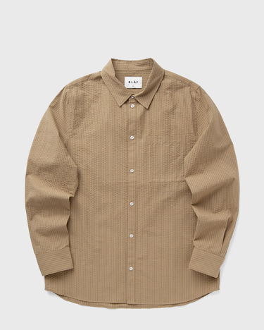 Košeľa ØLÅF Olaf Seersucker Stripe Long Sleeve Shirt Hnedá | M190301, 0