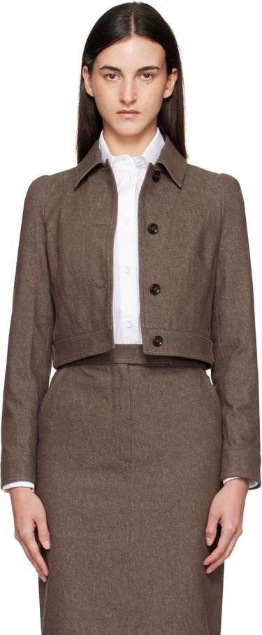 Bunda Max Mara Max Mara Carpa Cropped Jacket Hnedá | 2511041013600, 0