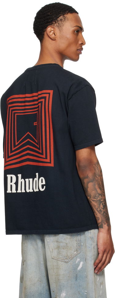 Tričko Rhude Rhude Chevron Logo Graphic Tee Čierna | RHPF25TT21012, 2