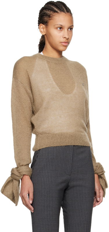 Sveter Coperni Knotted Sleeve Sweater Béžová | COPML100648, 1