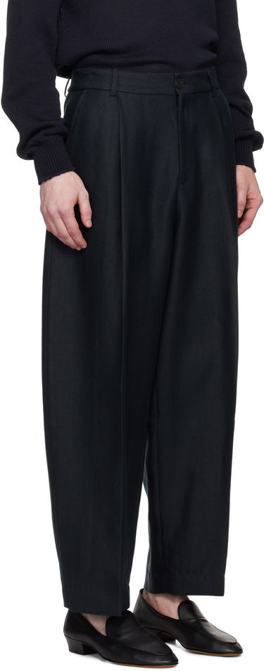 Nohavice Studio Nicholson Studio Nicholson Ellis Pleated Trousers Navy | ELLIS SNM-1074, 1