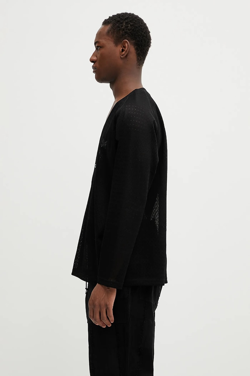 Sveter Needles Needles V-Neck Cardigan Čierna | QV347, 1