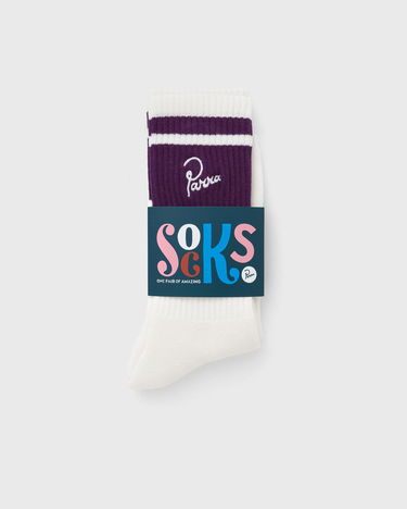 Ponožky By Parra Parra Signature Striped Crew Socks Biela | 53465, 2