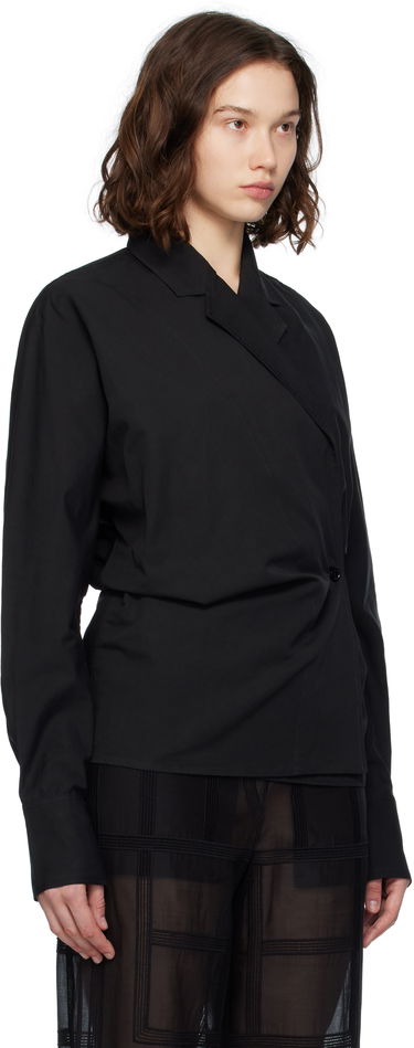 Košeľa TOTEME TOTEME Wrap Blouse Čierna | 253-WRT0543-FB0425, 1