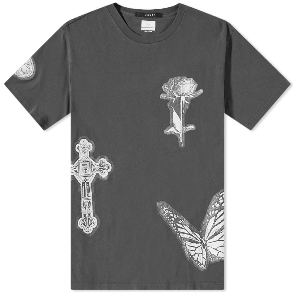 Tričko Ksubi Ksubi Kut Out Graphic T-Shirt Šedá | MFA22TE001, 0