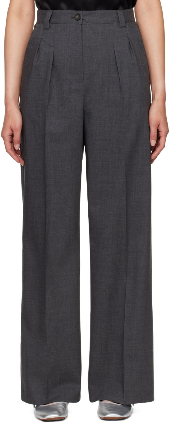 Nohavice A.P.C. Tressie High-Waisted Dress Pants Šedá | WVBCU-F08398, 0