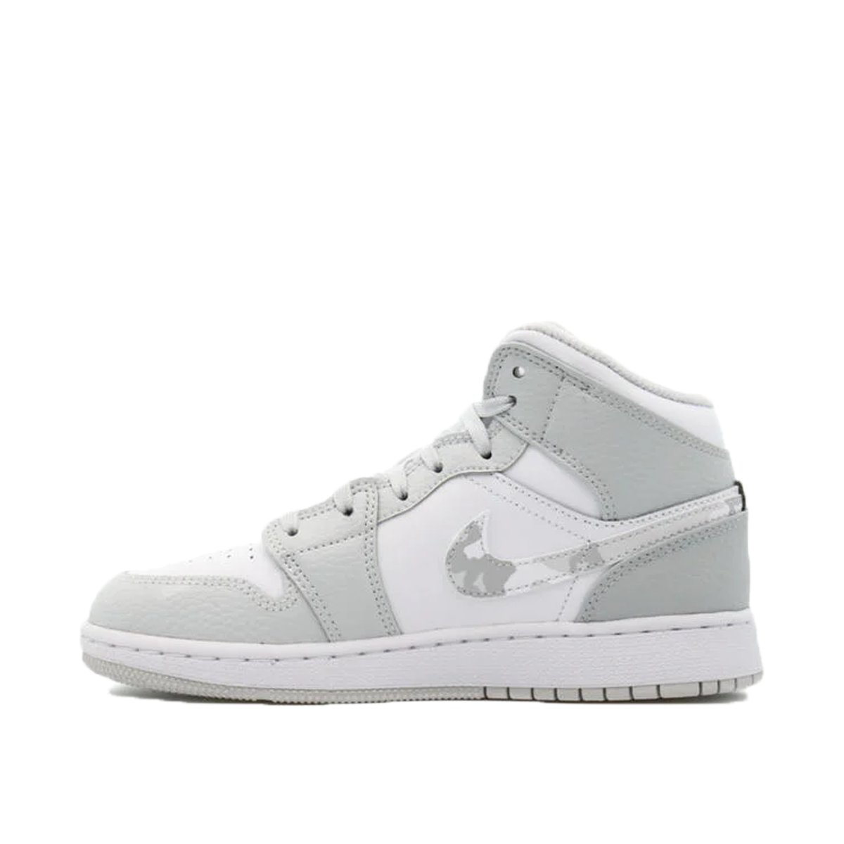 Tenisky a topánky Jordan Air Jordan 1 Mid SE GS "Swoosh Logo - Grey Camo" Biela | DD3235-100, 1
