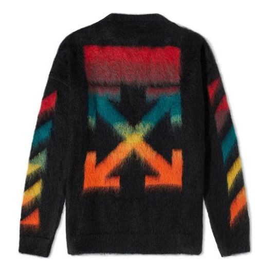 Sveter Off-White Off-White Classic Arrow Logo Knit Pullover Čierna | OMHA036E20KNI0011087