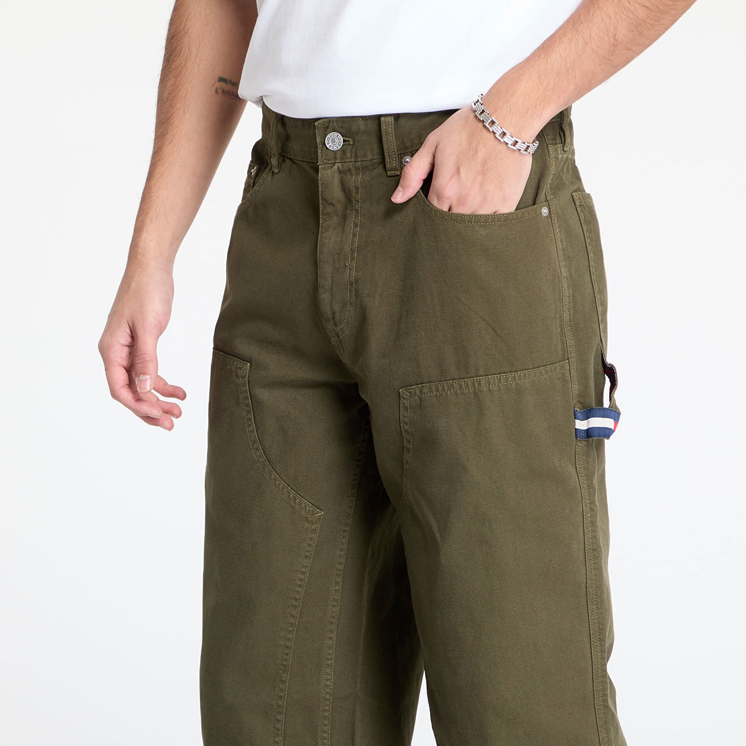 Cargo nohavice Tommy Hilfiger Tommy Jeans Jaimie Carpenter Pants W31/L32 Zelené | DM0DM21139 M12, 1