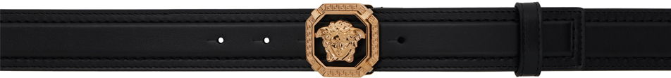 Opasok Versace Black 'La Medusa' Leather Belt Čierna | 1016069_1A11250, 0