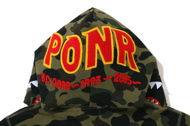 Mikina BAPE 1st Camo 2nd Shark Full Zip Hoodie Zelené | 1J70115006-GRN, 2